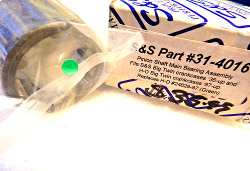 Engine pinion green - s&s,